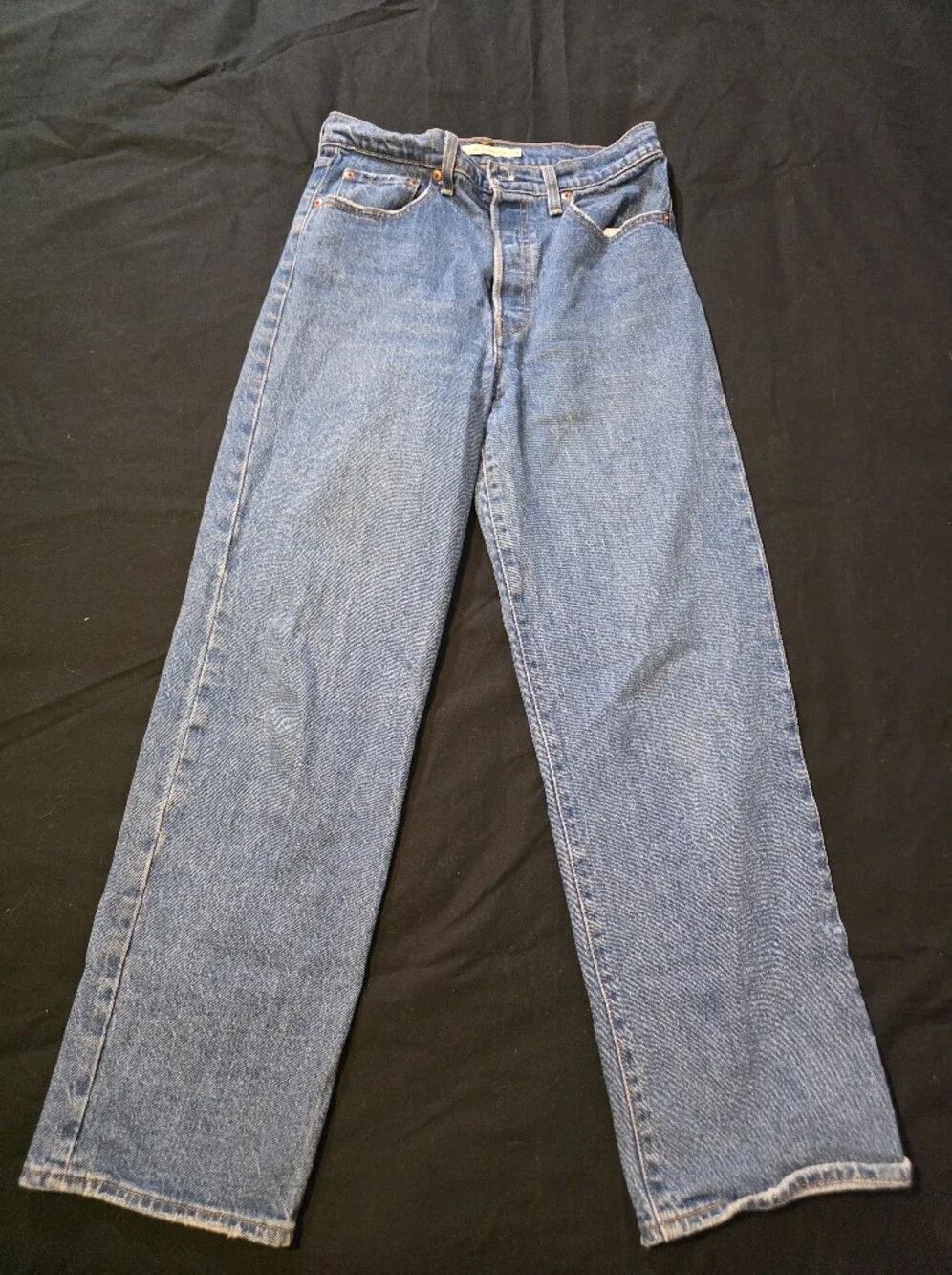 Levis Straight-Leg Women's Denim Jeans in Medium Blue W28 L29